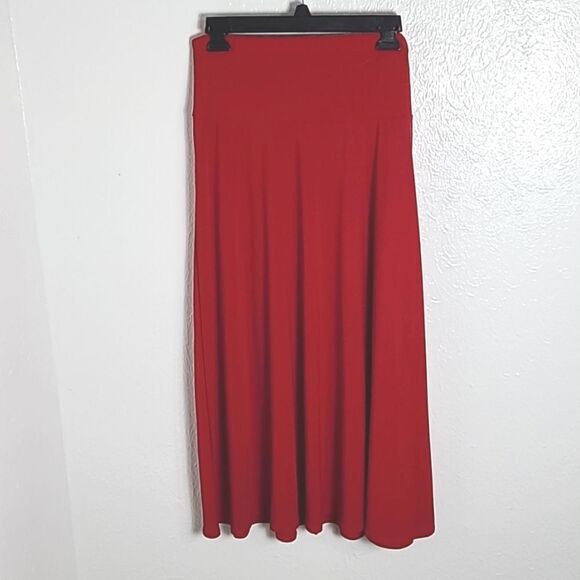 Shley Blue Red Maxi-Skirt, Size Medium - Picture 1 of 6